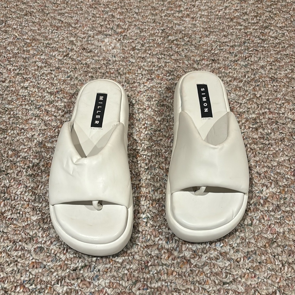 SIMON MILLER taffy platform slide sandals